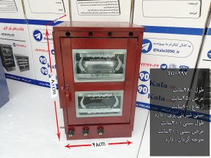 تنور گازی کوره ای قرمز چهار سینی جوجه گردان ۹۰ کالا مدل TG-297