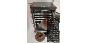 تنور گازی کوره ای مشکی دو قلو  8 سینی 2 چدن 32  ۹۰ کالا مدل TG-343