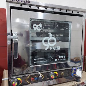 تنورگازی تمام استیل 2سینی دارای تایمر + 1چدن 38 (کد698)