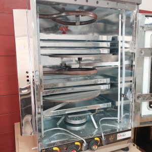 تنورگازی 6سینی استیل دوطبقه + 2چدن 38 (کد707)