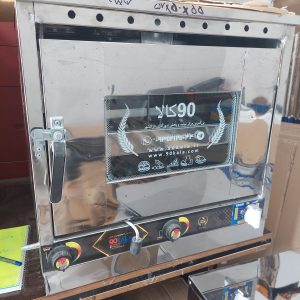 تنورگازی استیل تایمردار 2سینی+چدن38 (کد محصول736)